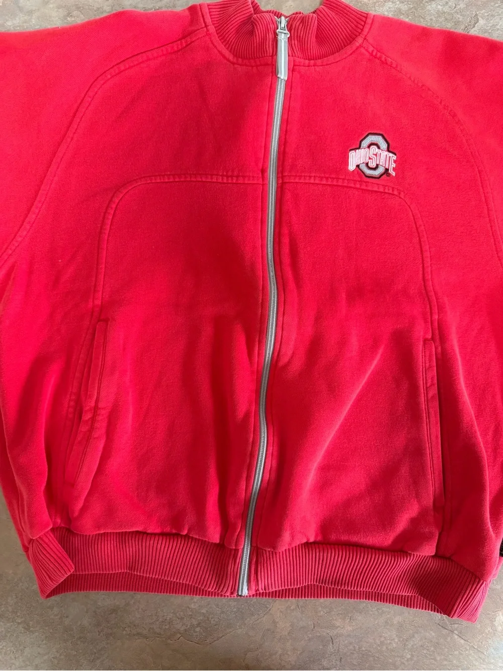 Vintage Nike Ohio State Buckeyes Mock Neck Sweatshirt Red Men's Medium Full Zip